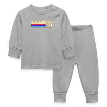 1971 - Baby Sleepsuit - heather grey - Front
