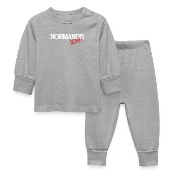 Normande de ouf - Pyjama Bébé - gris chiné - Devant