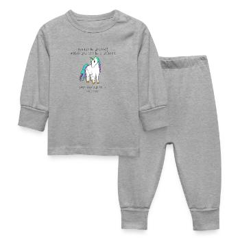 Soyez toujours vous-même. - Pyjama Bébé - gris chiné - Devant