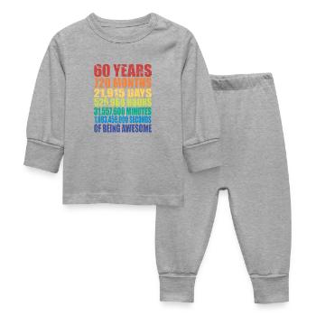 60 ans et des trucs pour dark rev2 - Pyjama Bébé - gris chiné - Devant