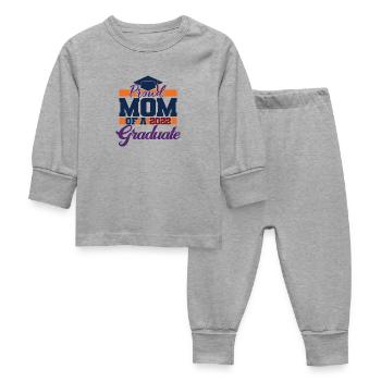 Proud Mom Of A 2022 Graduate - Graduation Gifts - Baby Sleepsuit - heather grey - Front