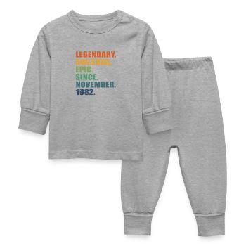 40e anniversaire, novembre 1982, 40e anniversaire - Pyjama Bébé - gris chiné - Devant
