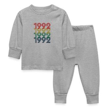 Cool Retro 1992, 30 ans, cadeau de 30e anniversaire - Pyjama Bébé - gris chiné - Devant