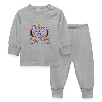 1984, 40e anniversaire pour les femmes Reine 40 ans - Pyjama Bébé - gris chiné - Devant