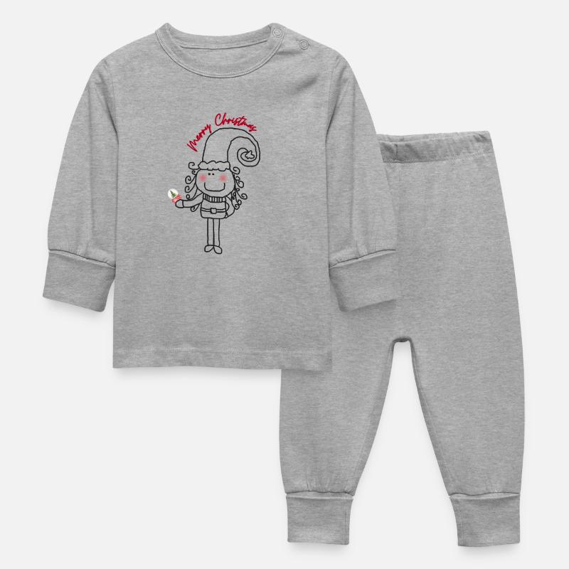 Elfe de Noël - Pyjama Bébé - gris chiné