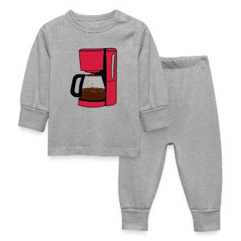 coffee maker - Baby Sleepsuit - heather grey - Front
