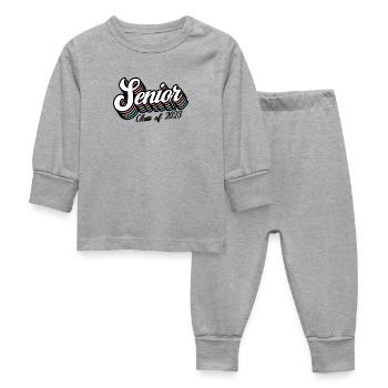 Classe Senior De 2023 Cadeau Rétro De Fête De Remise Des Diplômes - Pyjama Bébé - gris chiné - Devant