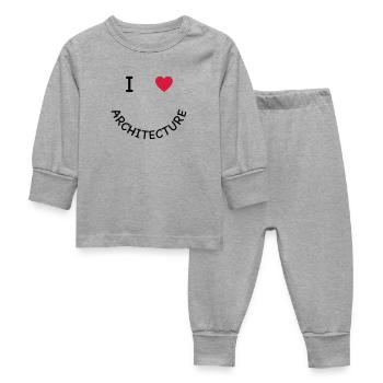 Architecture - Baby Sleepsuit - heather grey - Front