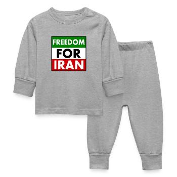 Freedom for iran - Baby Sleepsuit - heather grey - Front