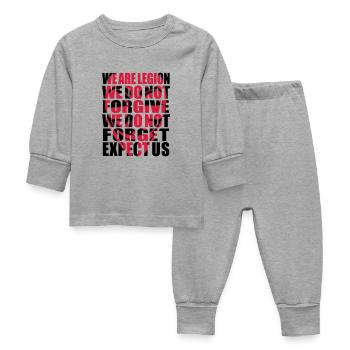 Anonymous Motto Shadow - Baby Schlafanzug - Grau meliert - Vorne