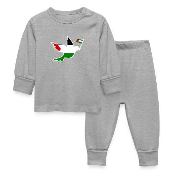 Free palestine - Pyjama Bébé - gris chiné - Devant