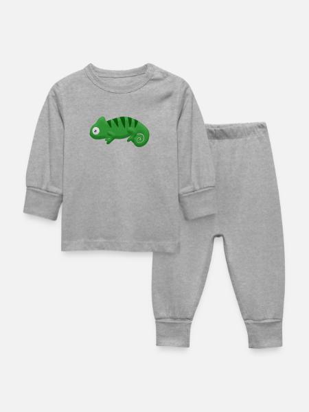 Felt Chameleon - Baby Schlafanzug - Grau meliert