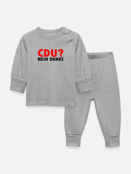 Cdu - Baby Schlafanzug - Grau meliert
