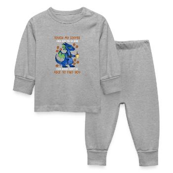 Dictons amusants sur le café - Café - Pyjama Bébé - gris chiné - Devant