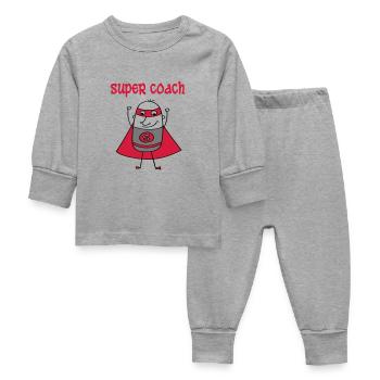 Super coach - Pyjama Bébé - gris chiné - Devant