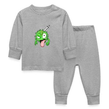 Virus vaccinated - Baby Sleepsuit - heather grey - Front