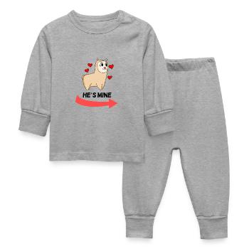 He is Mine - Partnerlook 1 - Pyjama Bébé - gris chiné - Devant