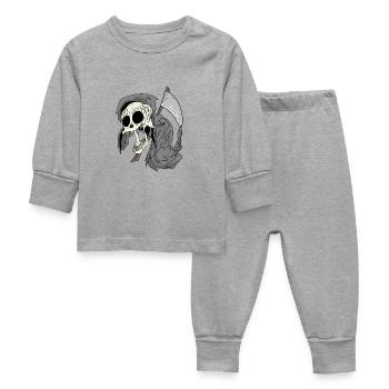 La Faucheuse rit drôlement - Pyjama Bébé - gris chiné - Devant