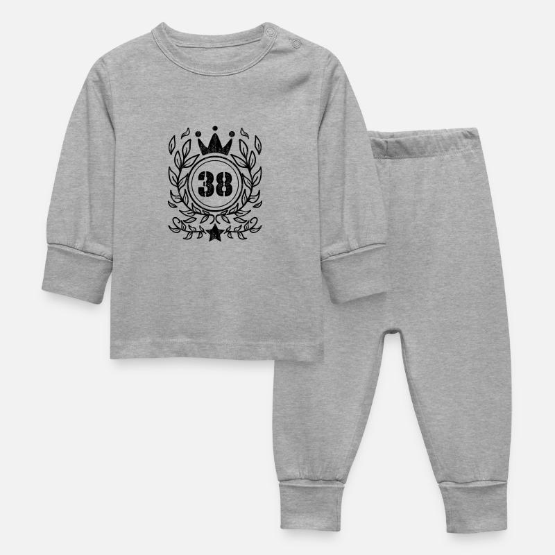 38 - Année de naissance Année de naissance 1938 - Pyjama Bébé - gris chiné