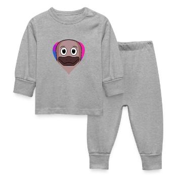 Bisexuell Schnabeltier Geschenk - Baby Schlafanzug - Grau meliert - Vorne