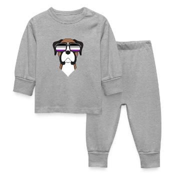 Asexuel Lgbt Boxeur allemand Asexualité - Pyjama Bébé - gris chiné - Devant