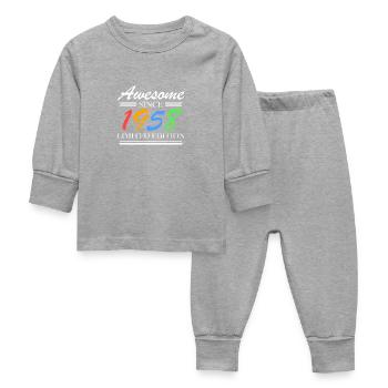 1958 - Born 1958 - Baby Sleepsuit - heather grey - Front
