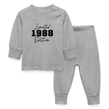 35e anniversaire Hommes Femmes Anniversaire 35 ans - Pyjama Bébé - gris chiné - Devant