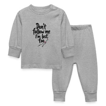 TENDANCE DES CITATIONS - Pyjama Bébé - gris chiné - Devant