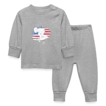 Longboard Longboarder Longboarding - Pyjama Bébé - gris chiné - Devant