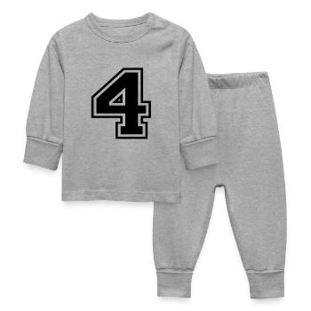 4 - Pyjama Bébé - gris chiné - Devant