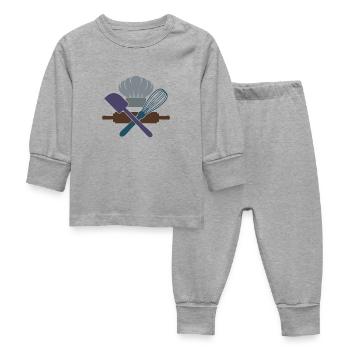 Baking & Pastry Lovers, Baking Tools & Utensils - Baby Sleepsuit - heather grey - Front