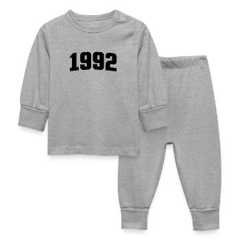 Année 1992, 30 ans, cadeau de 30e anniversaire - Pyjama Bébé - gris chiné - Devant