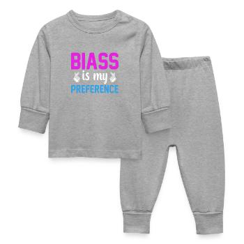 Bias Bisexual T-Shirt- Queer tshirt, - Baby Sleepsuit - heather grey - Front