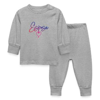 Esposa Cute Wife To Be Bride Couple Wedding Gift - Baby Sleepsuit - heather grey - Front