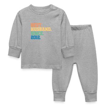 Meilleur mari depuis 2012, cadeau d’anniversaire de 11 ans - Pyjama Bébé - gris chiné - Devant