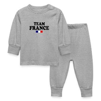 Team france - Baby Sleepsuit - heather grey - Front