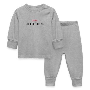 Roi de la cuisine - Pyjama Bébé - gris chiné - Devant