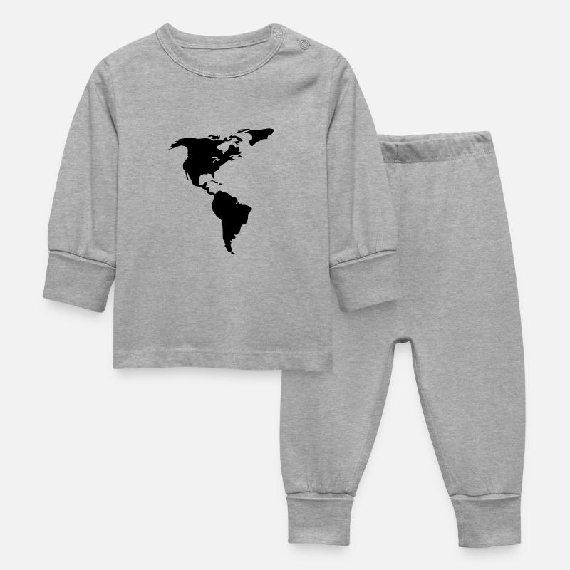 Amérique - Pyjama Bébé - gris chiné