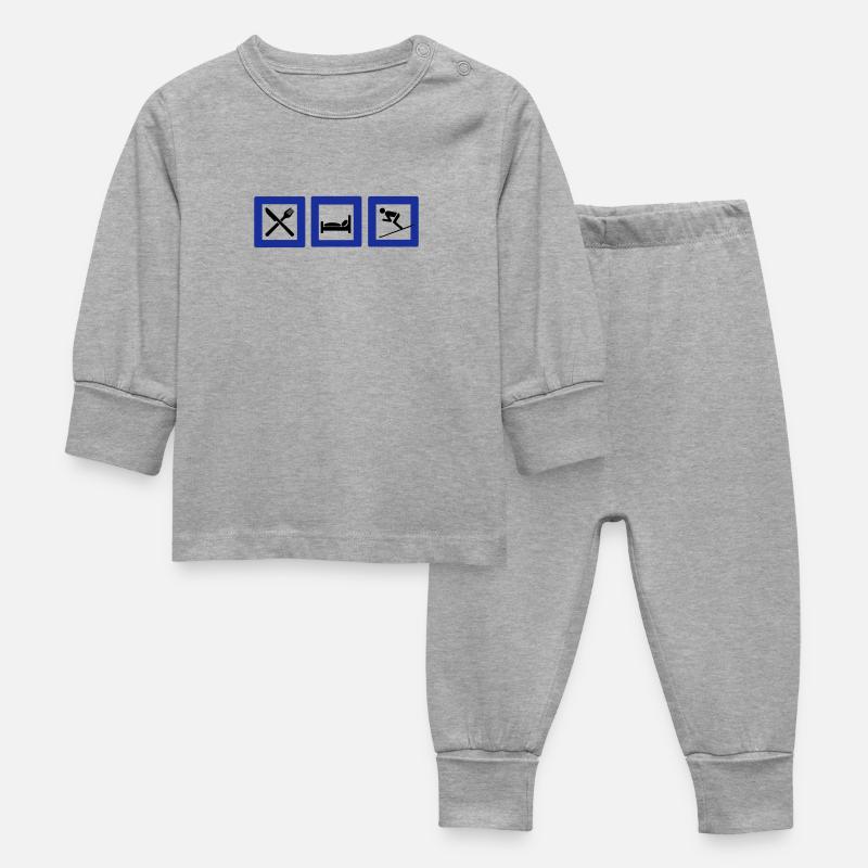 Ski - Pyjama Bébé - gris chiné