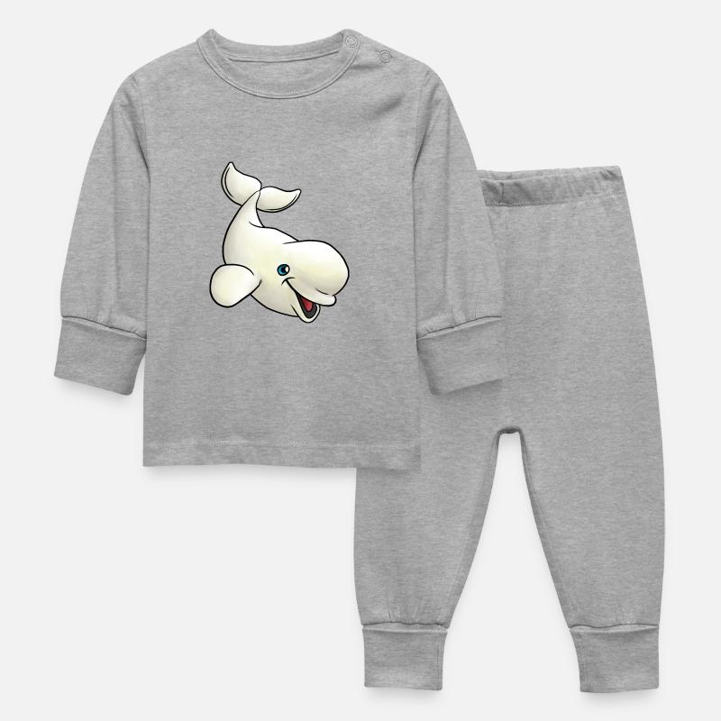 peu Beluga - Pyjama Bébé - gris chiné