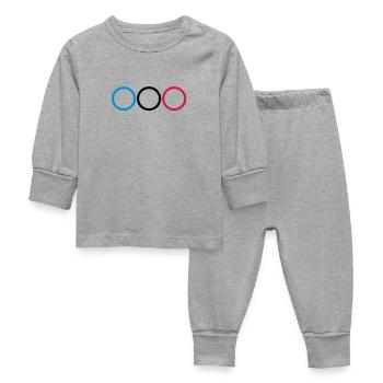 3_anneau - Pyjama Bébé - gris chiné - Devant