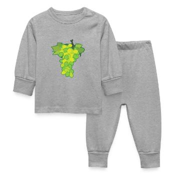 Raisin blanc - Pyjama Bébé - gris chiné - Devant