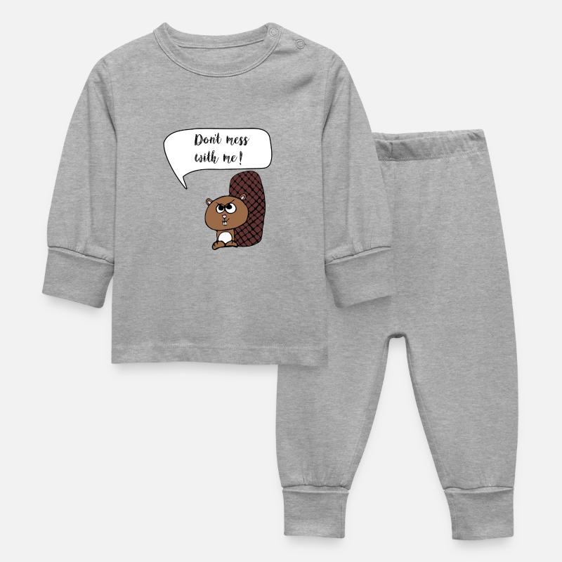 Cheeky beaver - Pyjama Bébé - gris chiné