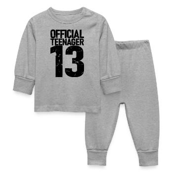 Adolescent officiel 13, cadeau cool 13e anniversaire - Pyjama Bébé - gris chiné - Devant