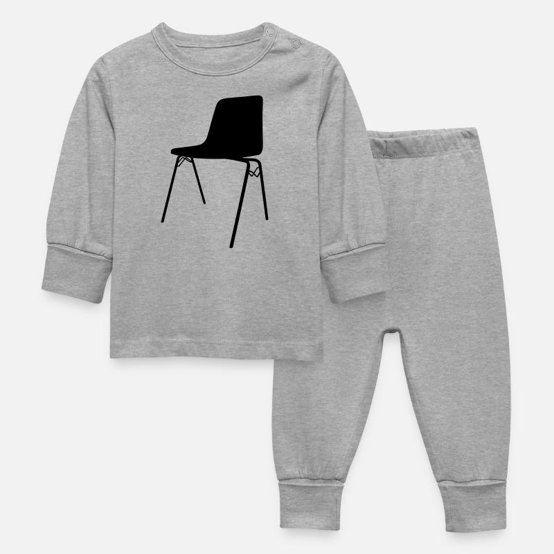 stuhl - Baby Schlafanzug - Grau meliert