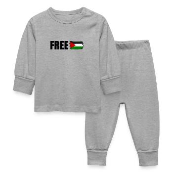 Free palestine - Baby Sleepsuit - heather grey - Front