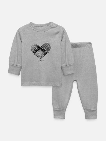 break it - Baby Schlafanzug - Grau meliert