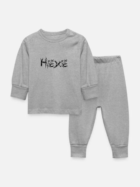 Hexe vector - Baby Schlafanzug - Grau meliert