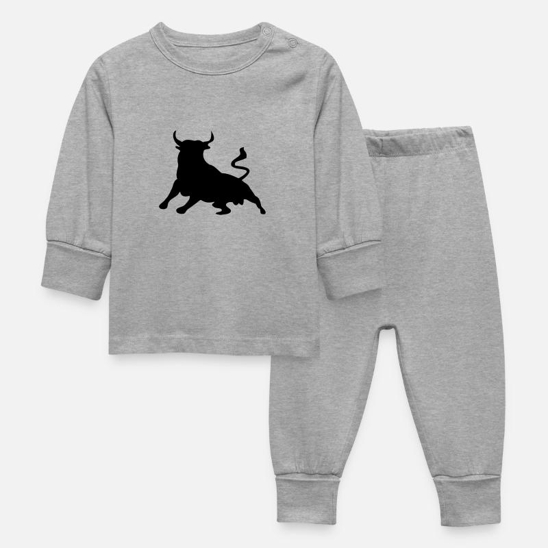 taureau espagnol - Pyjama Bébé - gris chiné