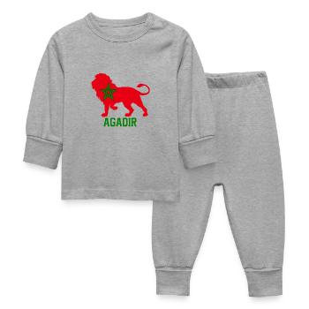 AGADIR - Pyjama Bébé - gris chiné - Devant